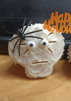Une photo de 💀 Muffin fantôme glaçage cream cheese (Halloween)