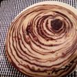 Eggless zebra cake