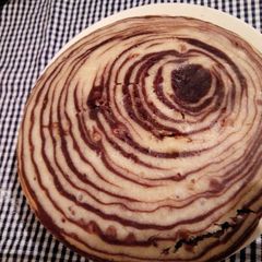 Eggless zebra cake A picture of Eggless zebra cake.