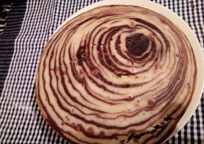 Recipe of Homemade Eggless zebra cake