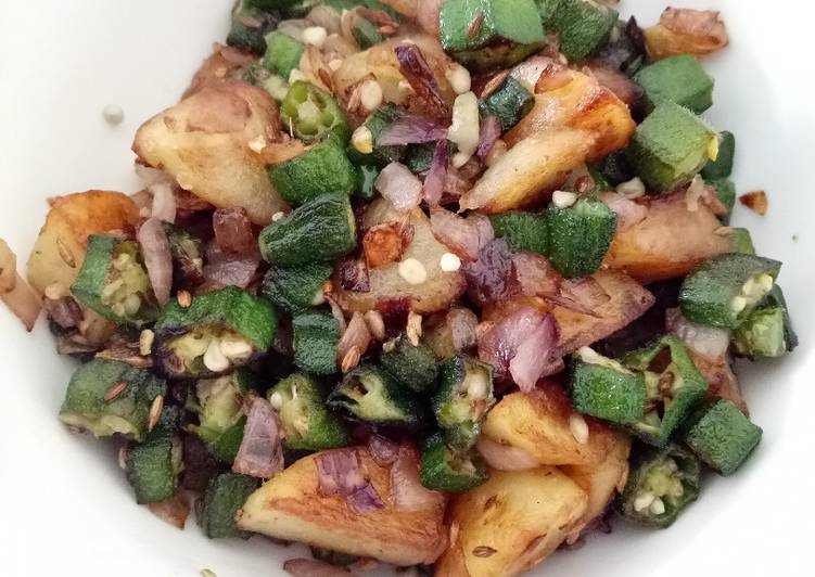 Cara Gampang Menyiapkan Vegetable Potato Okra - Indian Cuisine Anti Gagal