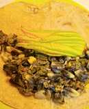 Huitlacoche con flor de calabaza (La Bella y la Bestia)