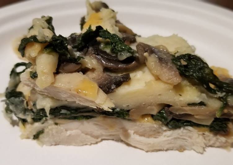 Recipe of Favorite Chicken with spinach and mushrooms