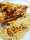 Chicken Boudin w Crabmeat Sauce