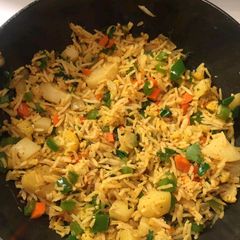 A picture of Veg Tawa Pulao.