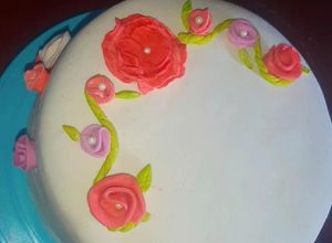 Una foto de Fondant flower garden