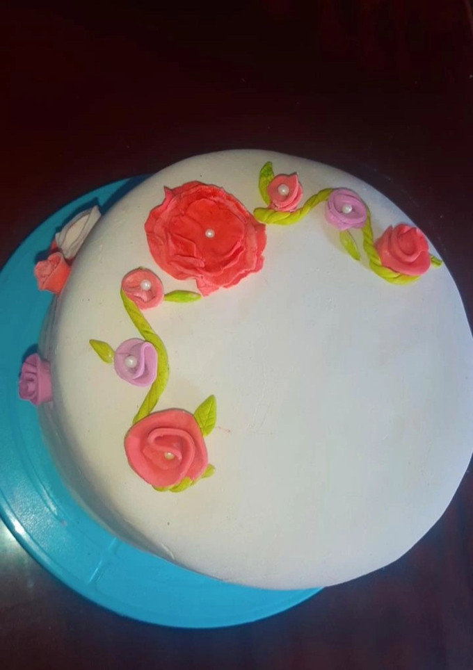 Una foto de Fondant flower garden