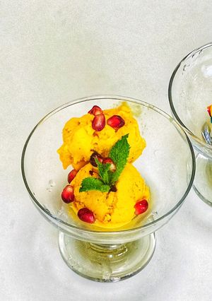 A picture of #GA4 #week22 : Mango Ice cream.