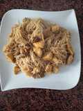 Fideos de arroz con pollo y mix de setas