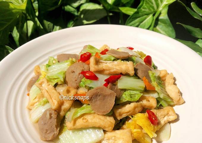 Resep Tumis Tahu Baso Sawi Putih Oleh Enik Sulistyawati Cookpad