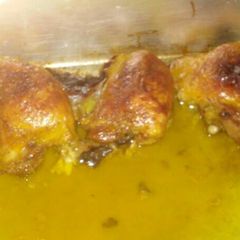 A picture of Easy and Delicious Baked Honey Mustard Chicken Thighs.