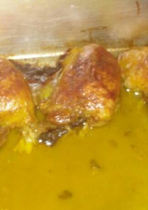 A picture of Easy and Delicious Baked Honey Mustard Chicken Thighs.