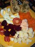 Ensalada Multicolor con Pollo o Carne Grillada