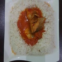 Rice and stew A picture of Rice and stew.