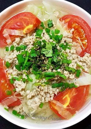 Hình của món Canh Bắp Cải Nấu Thịt.