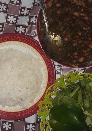 عکسی از دستور برنج و قرمه سبزی