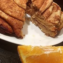 A picture of Folar de Olhão (Portuguese orange-cinnamon cake).