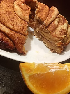 A picture of Folar de Olhão (Portuguese orange-cinnamon cake).