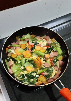 Foto resep Tumis pakcoy, wortel 🥕,sosis
