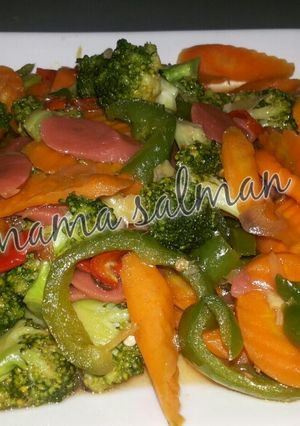 Foto resep Capcay Sayur Papsis (paprika sosis)