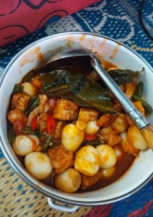 Foto resep Resep baru Telor Puyuh tempe kacang panjang saus tiram seger
