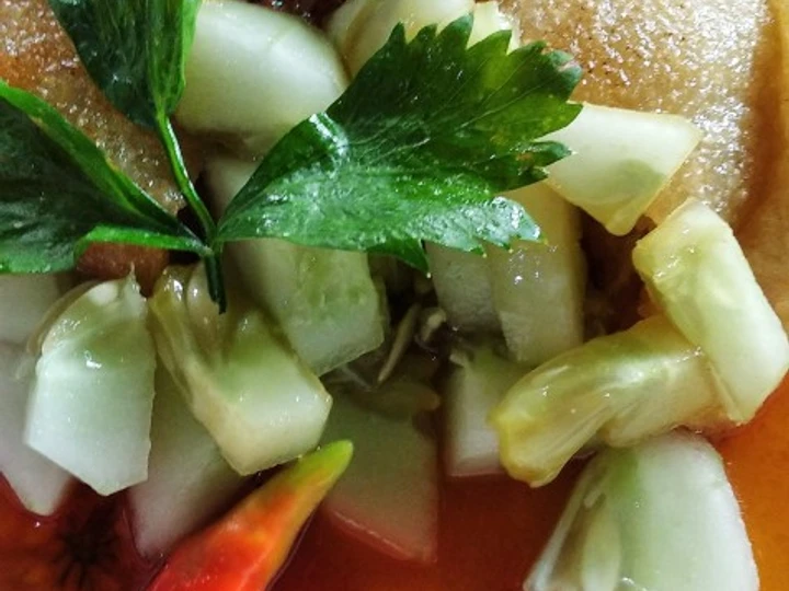 Langkah Gampang Membikin Resep  Pempek dos isi pepaya muda yang Bikin Ngiler, Lezat