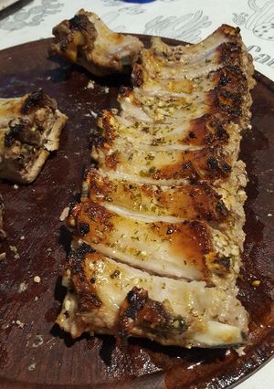Una foto de Ribs de cerdo a la mostaza