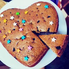 A picture of Beetroot Choco Cake (in Kadhai).