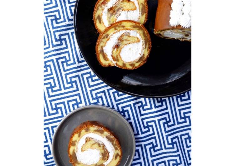 makanan Swiss roll Whiped cream yang pingin nambah