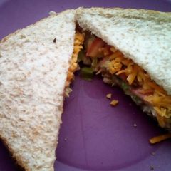 A picture of Quick chicken mayo sandwich.