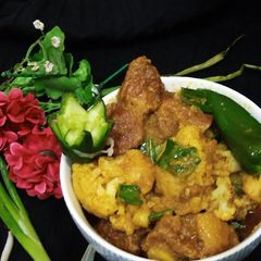 Gobhi gosht /ghongro gosht A picture of Gobhi gosht /ghongro gosht.