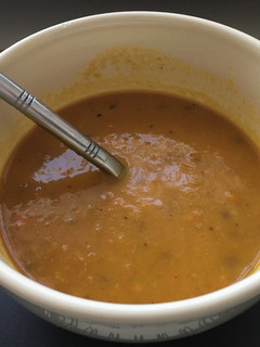 A picture of Spicy butternut squash soup.