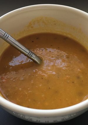 A picture of Spicy butternut squash soup.