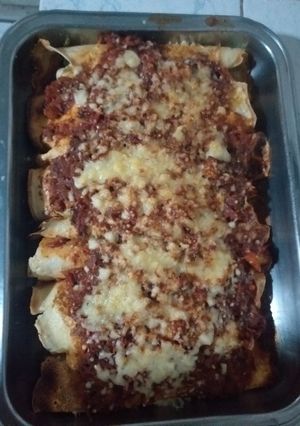 Una foto de Canelones de acelga