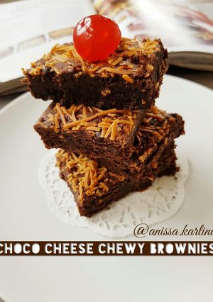Foto resep Choco Cheese Chewy Brownies
