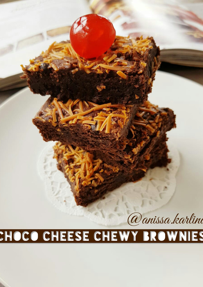 Foto resep Choco Cheese Chewy Brownies