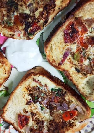 মশলাদার ফ্রেঞ্চ টোস্ট (masala dar french toast recipe in Bengali) রেসিপির প্রধান ছবি