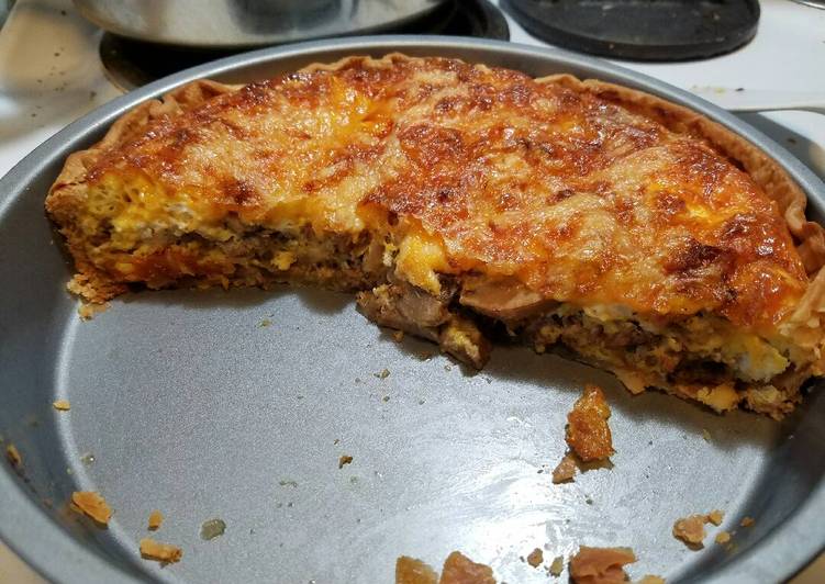 Recipe of Any-night-of-the-week Sausage and mushroom quiche