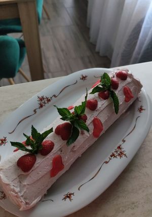 🍓 Epres-mascarponés álomtekercs recept fotója