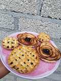 Tartaletas de manzana con pasas