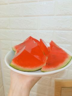 Hình của món Thạch dưa hấu.