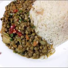 A picture of Rice kamande(lentils).