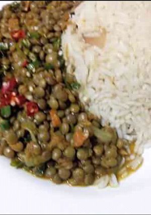 A picture of Rice kamande(lentils).