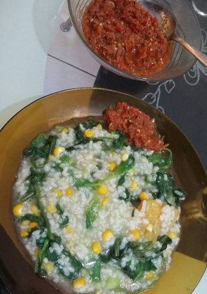 Foto resep Bubur Manado sambal roa