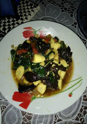 Foto resep Tumis jagung jamur kuping pedas manis