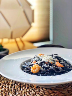 Una foto de Pasta negra en Moulinex iCompanion con técnica One Pot