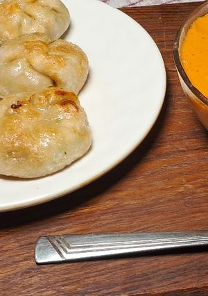 A picture of Steam & fry momo.