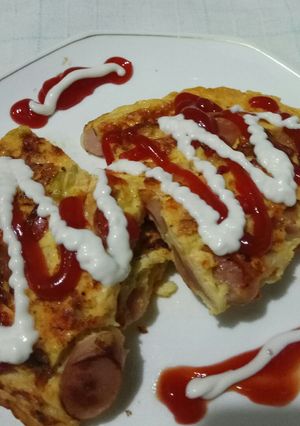 Foto resep Omelette Sosis Mayo