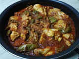Fritada de ñoras verdes con pollo y conejo