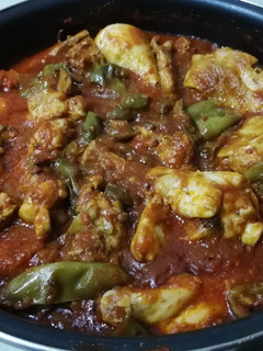 Una foto de Fritada de ñoras verdes con pollo y conejo